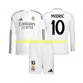 Fußballtrikots Real Madrid Luka Modrić 10 Kinder 2024-2025 Langarm Heimtrikotsatz kaufen